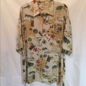 Campia Moda XL Hawaiian Print Button Down